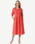 Russett Summer Crepe Midi Dress Corfu Jeans