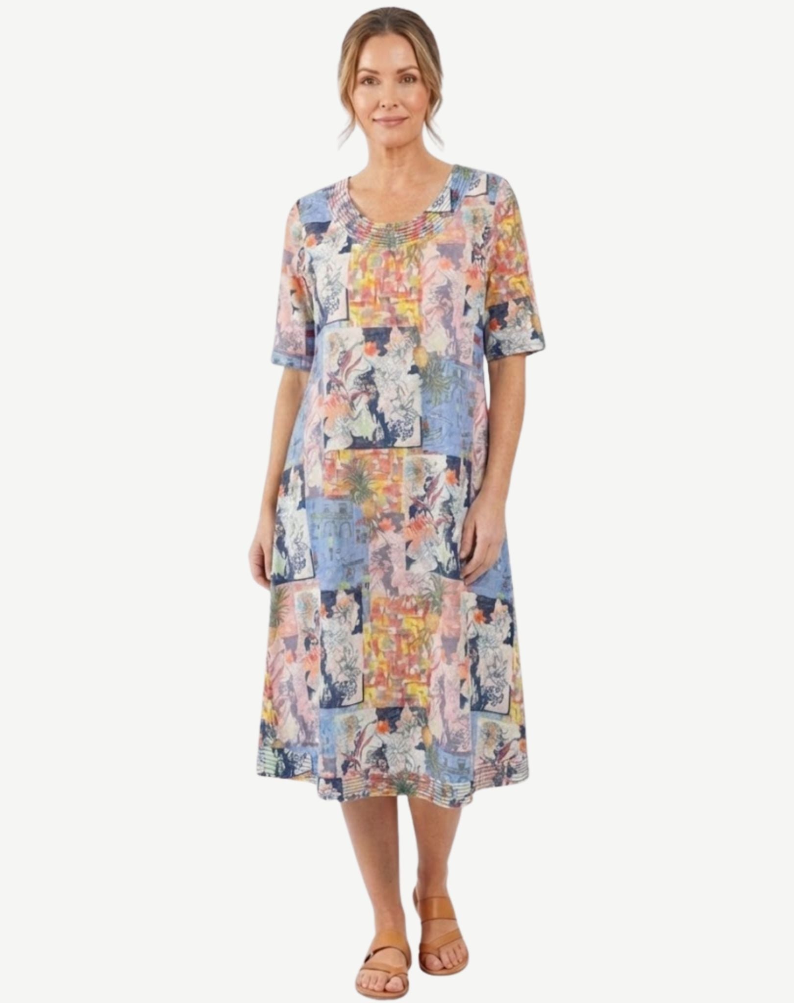 Tropical Mix Up Printed Jersey Dress Corfu Jeans