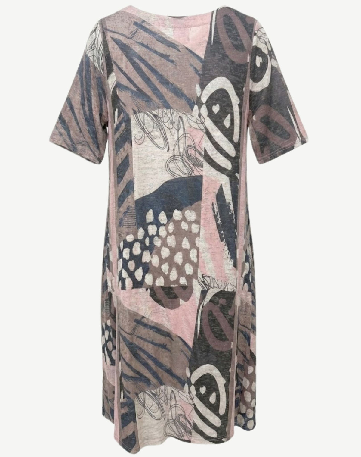 Tile and Vine Cotton Rich Burnout Jersey Midi Dress Corfu Jeans
