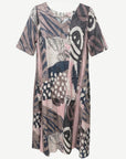 Tile and Vine Cotton Rich Burnout Jersey Midi Dress Corfu Jeans