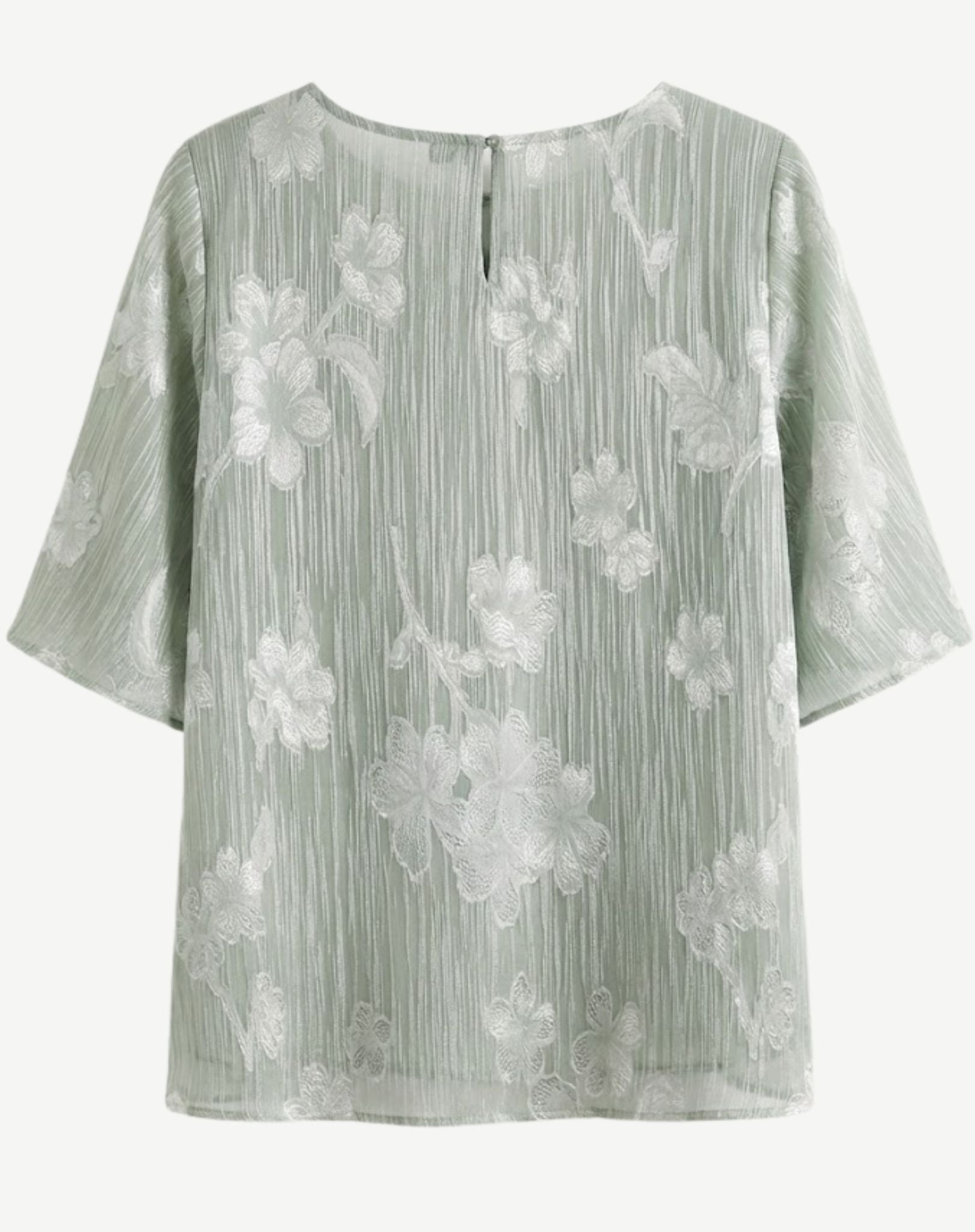 Shimmer Floral Pleated Blouse Corfu Jeans
