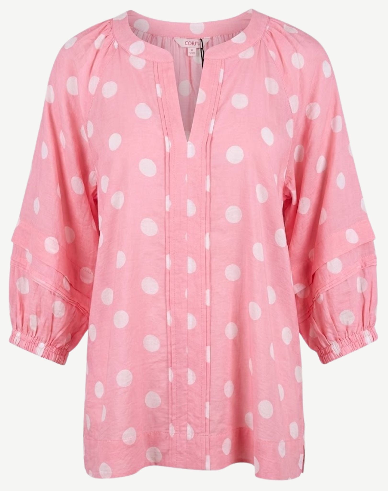 Petal Spot Pintuck Blouse Corfu Jeans