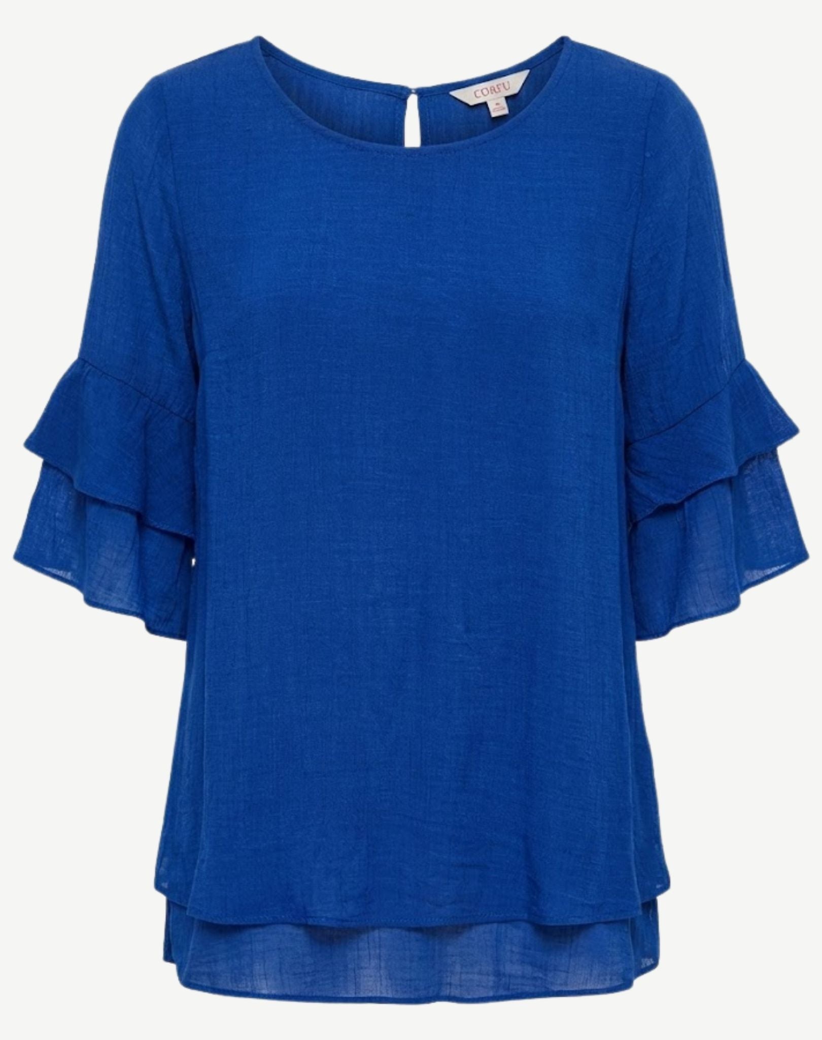 Riviera Layered Ruffle Sleeve Blouse Corfu Jeans
