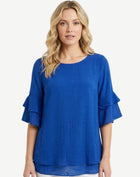 Riviera Layered Ruffle Sleeve Blouse