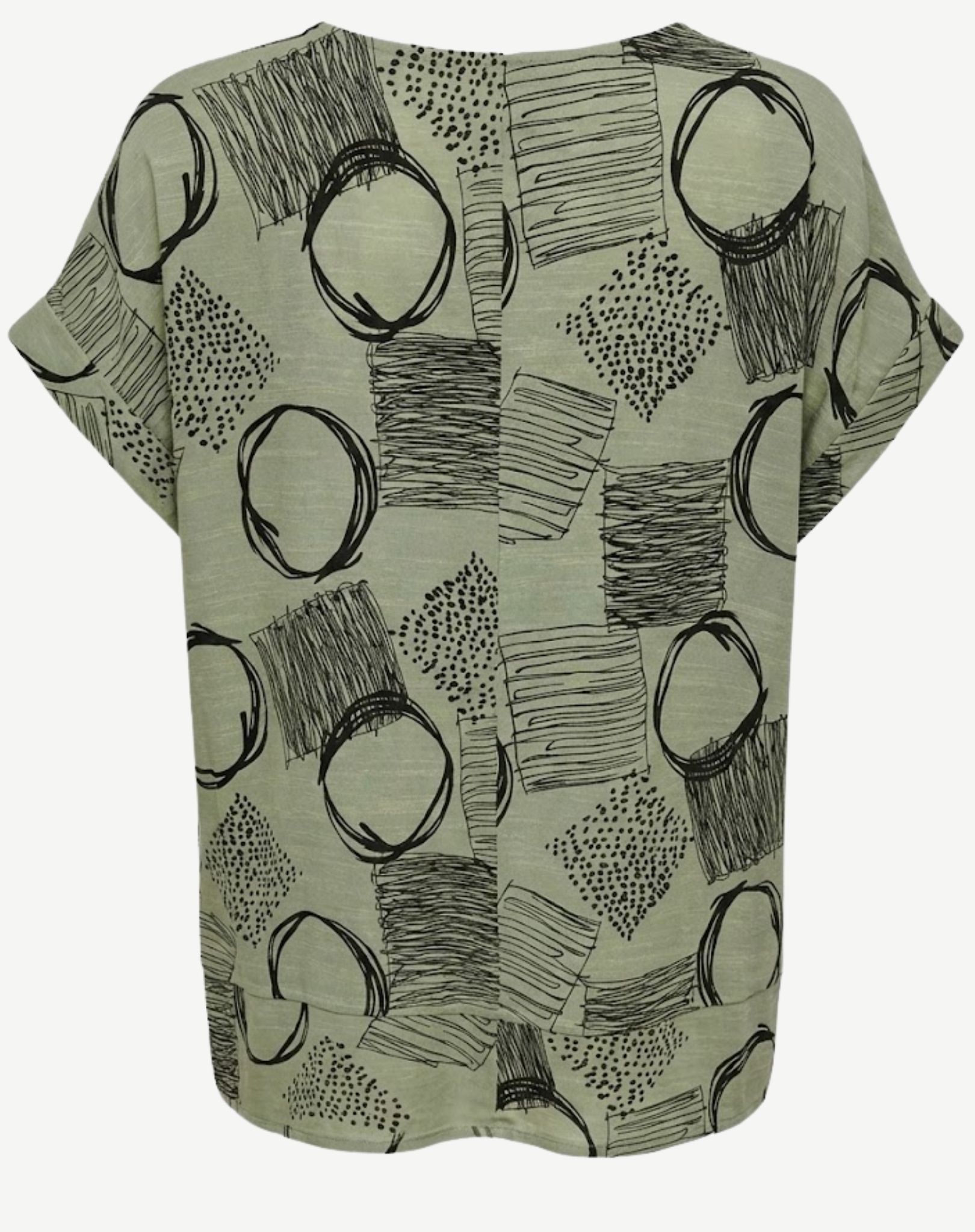 Eucalyptus Button Front Layered Top Corfu Jeans