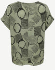 Eucalyptus Button Front Layered Top Corfu Jeans