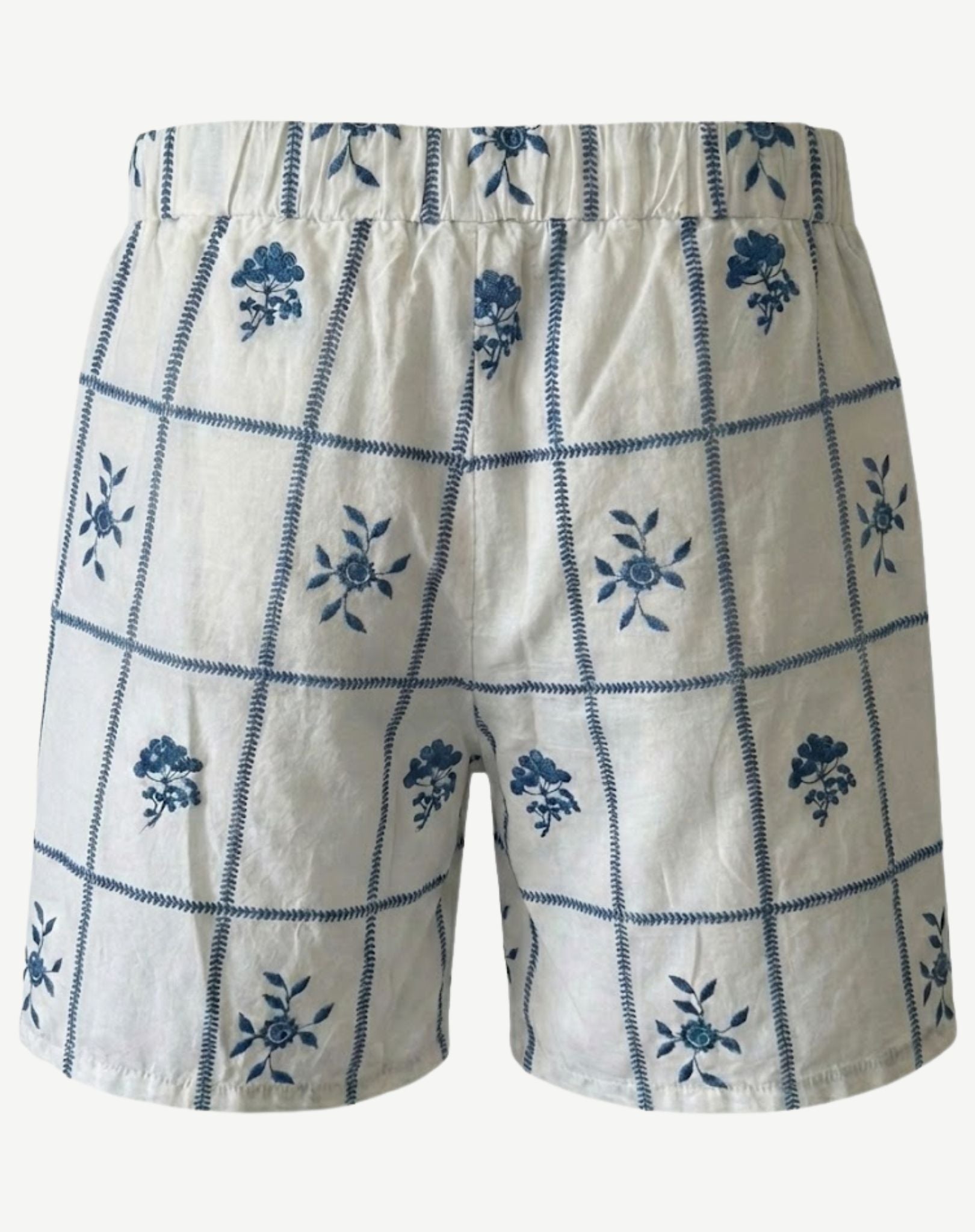 Cloud Stitch Cotton Printed Shorts Corfu Jeans