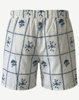 Cloud Stitch Cotton Printed Shorts Corfu Jeans