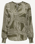 Grove Printed Long Sleeve Blouse Corfu Jeans