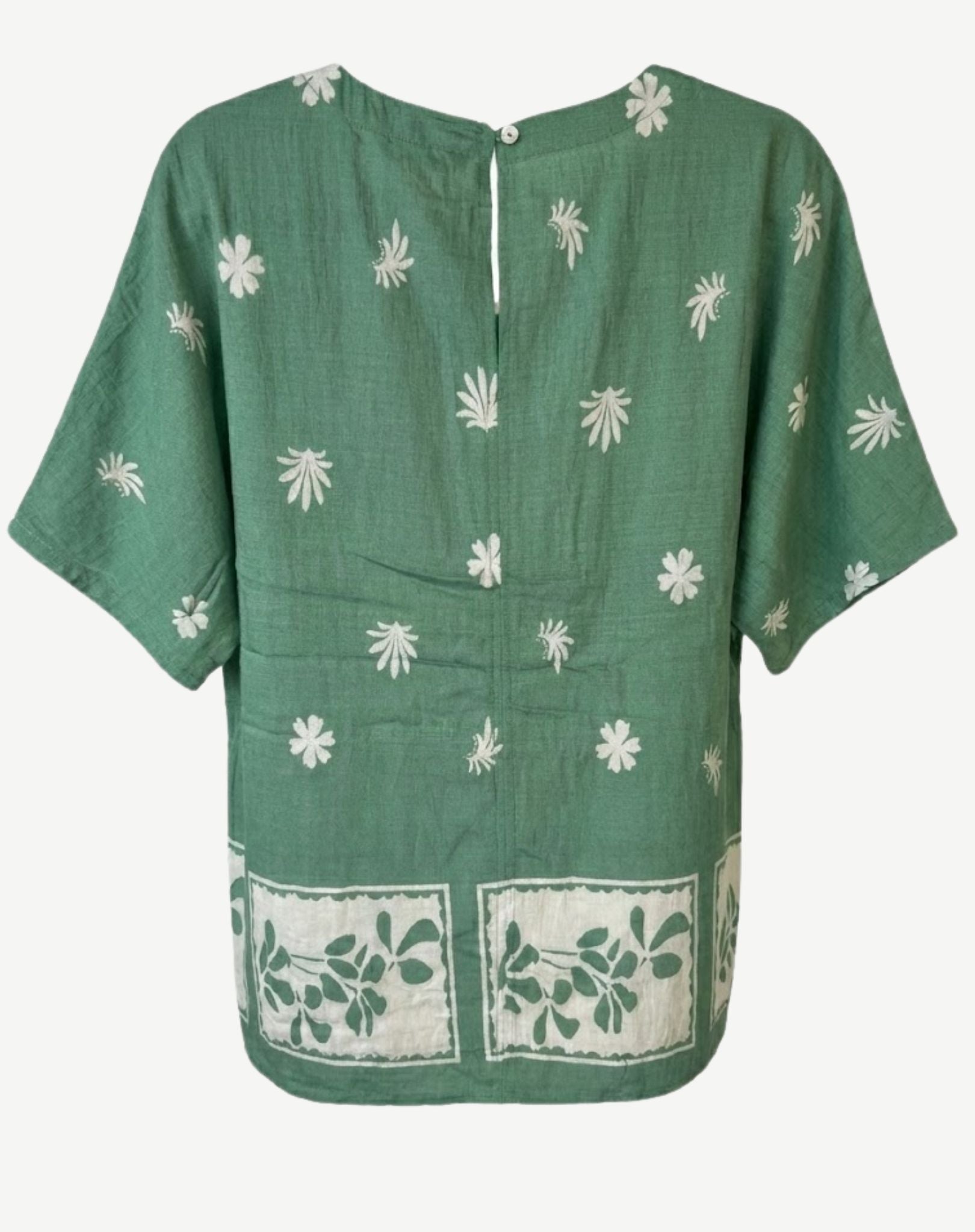 Aquella Printed Short Sleeve Top Corfu Jeans