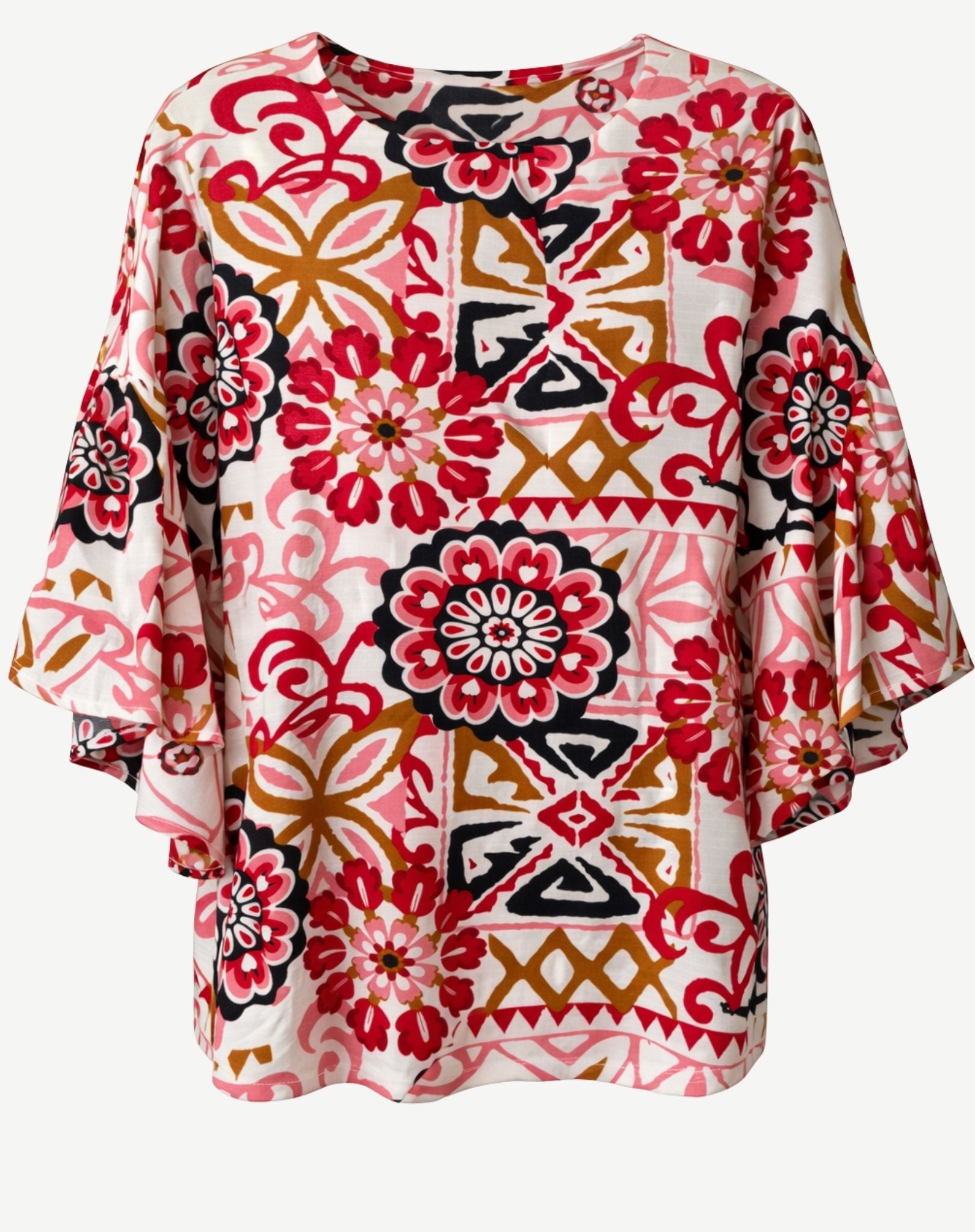 Island Vibe Printed Top Corfu Jeans
