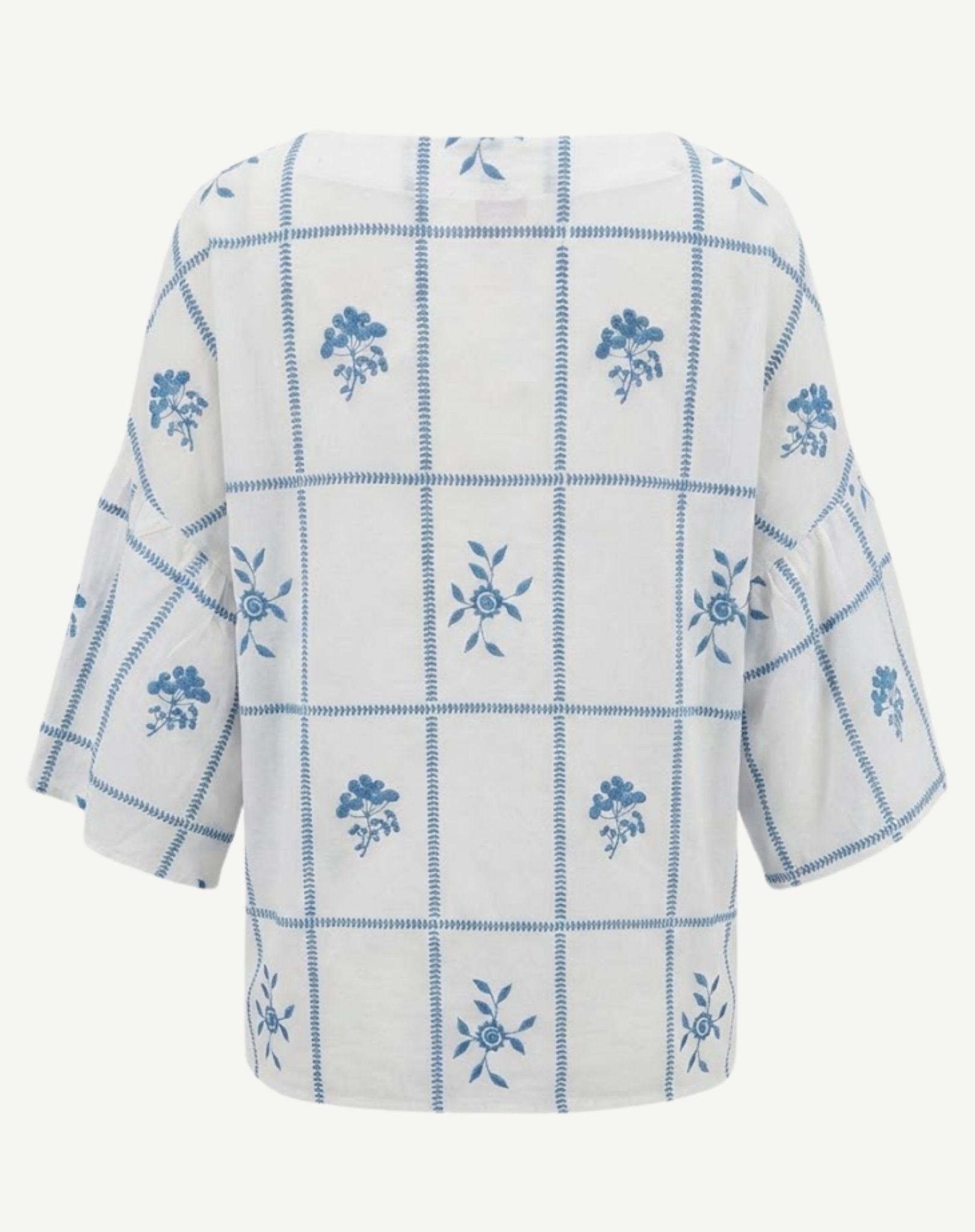 Cloud Stitch Cotton Printed Top Corfu Jeans