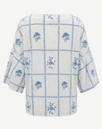 Cloud Stitch Cotton Printed Top Corfu Jeans