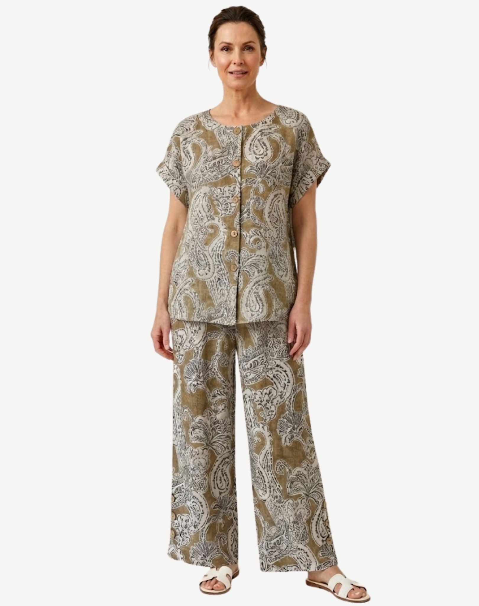 Saffron Sands Printed Pants Corfu Jeans
