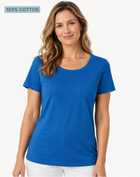 Sapphire Pima Cotton T-Shirt – 100% Cotton Crew Neck Tee