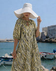Abstract Animal Linen Midi Dress Corfu Jeans