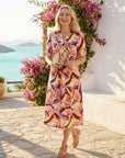 Organic Soft Print Midi Dress Corfu Jeans