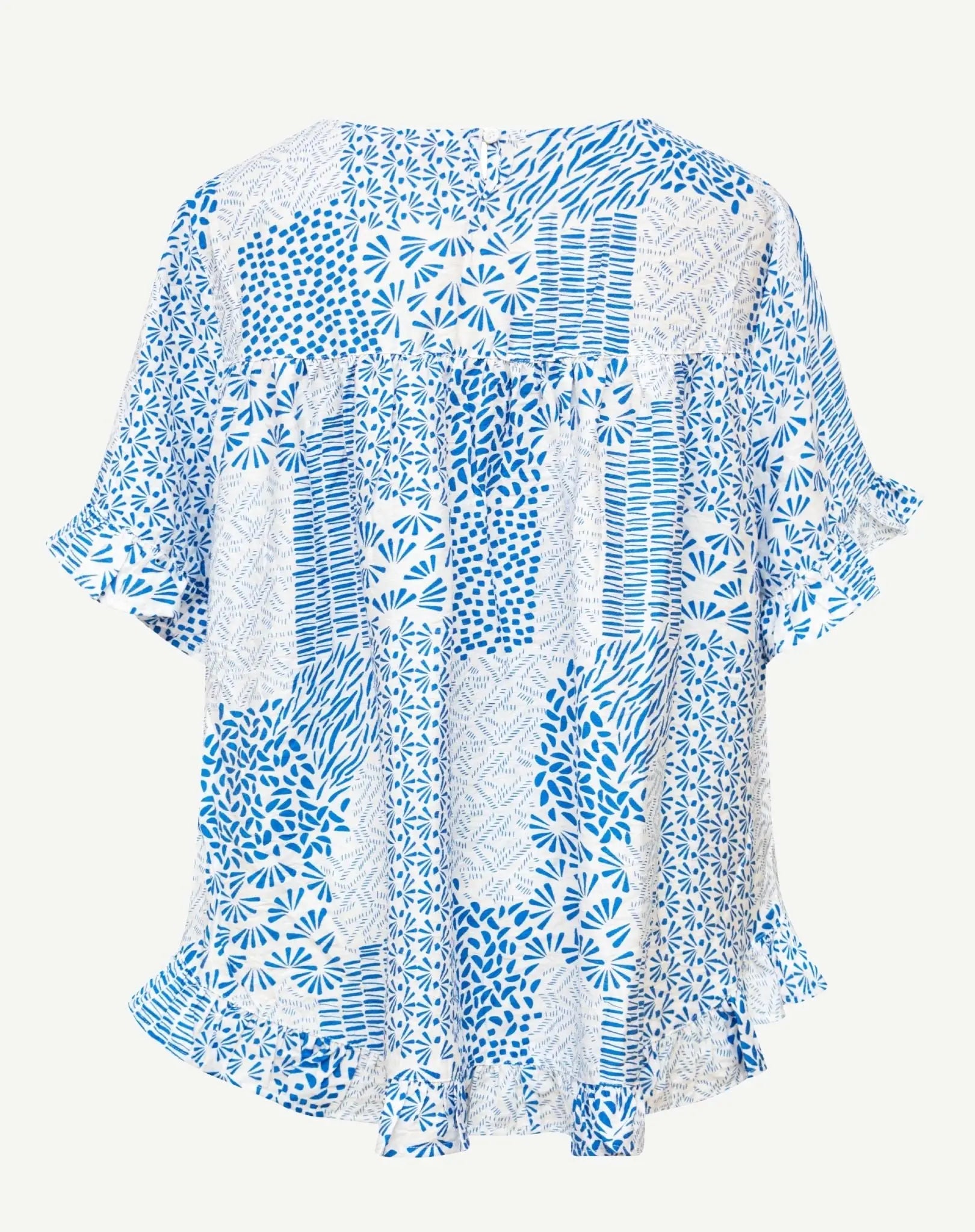Sky Dance Soft Print Blouse Corfu Jeans