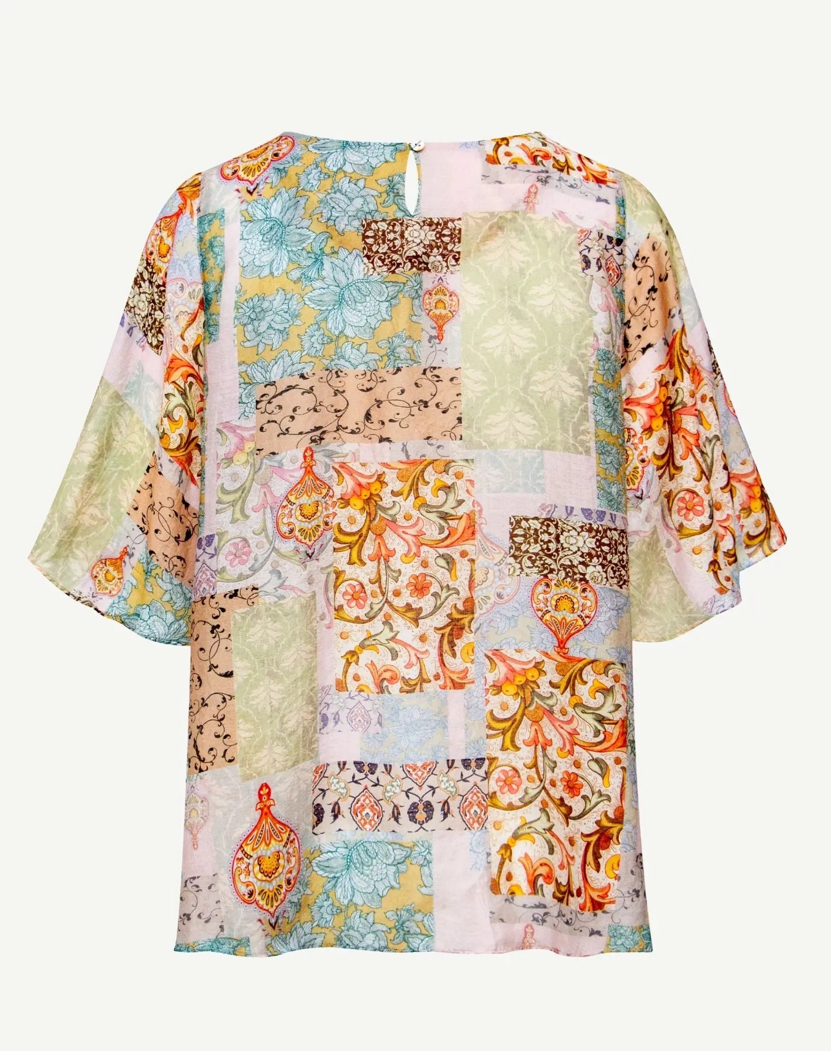 Summer Whisper Soft Print Blouse Corfu Jeans