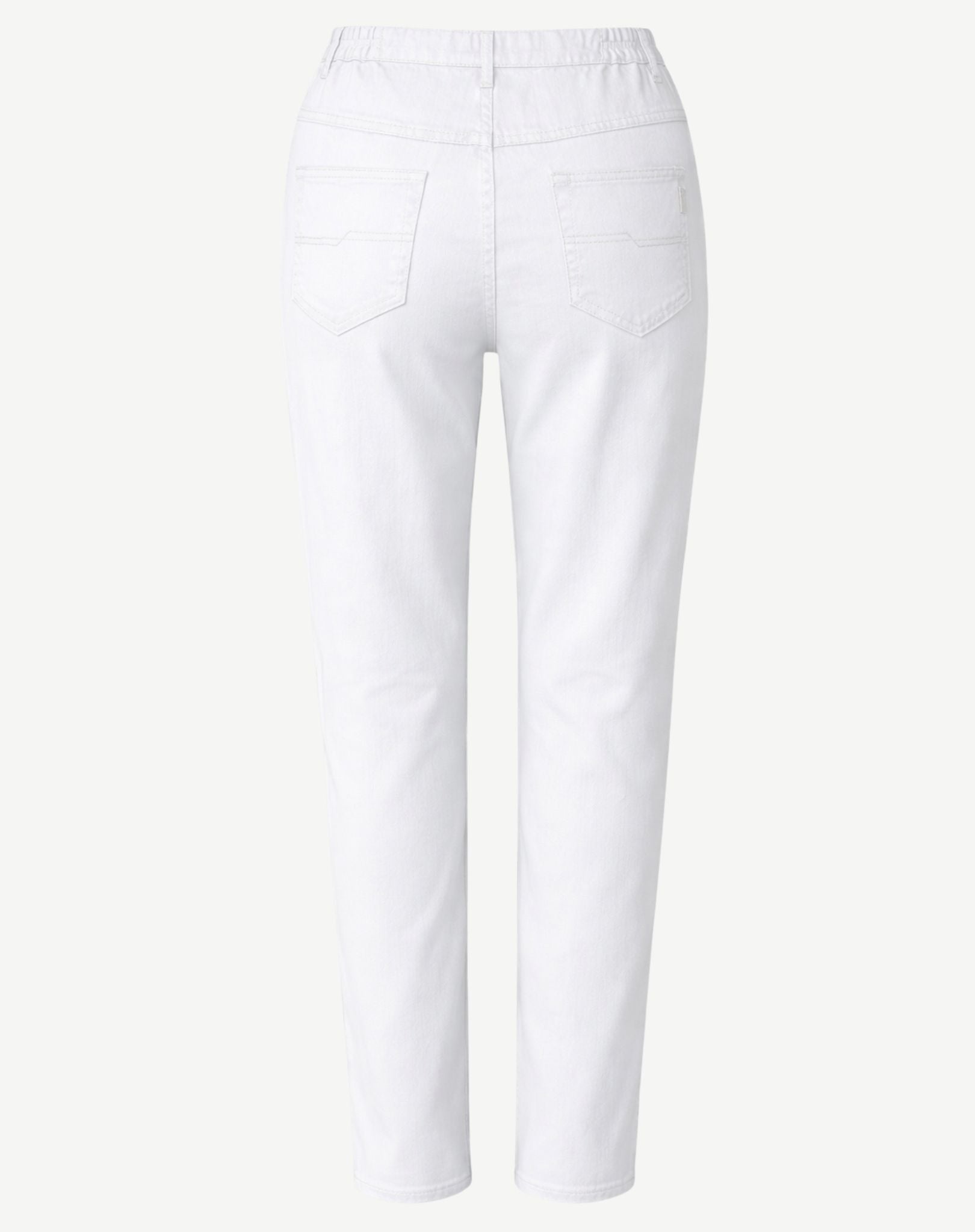 W04B1018 White Stretch Denim - W04B1018 Corfu Jeans