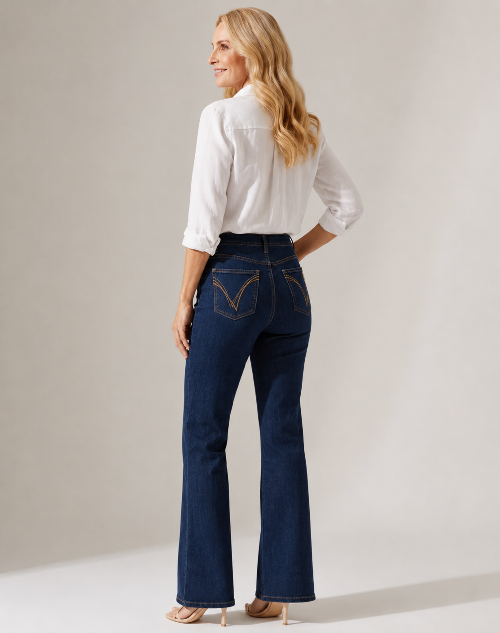 Lisa Heritage Dark Flare Denim Jeans Corfu Jeans