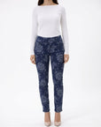 W04B2094 Easy Fit Flower Patterned Jeans Corfu Easy Living
