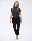 W04B2099 Boyfriend Cotton Stretch Denim Black Jeans Corfu Easy Living
