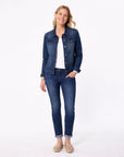 W04B7639 Indigo Spot Womens Denim Jacket Corfu Jeans