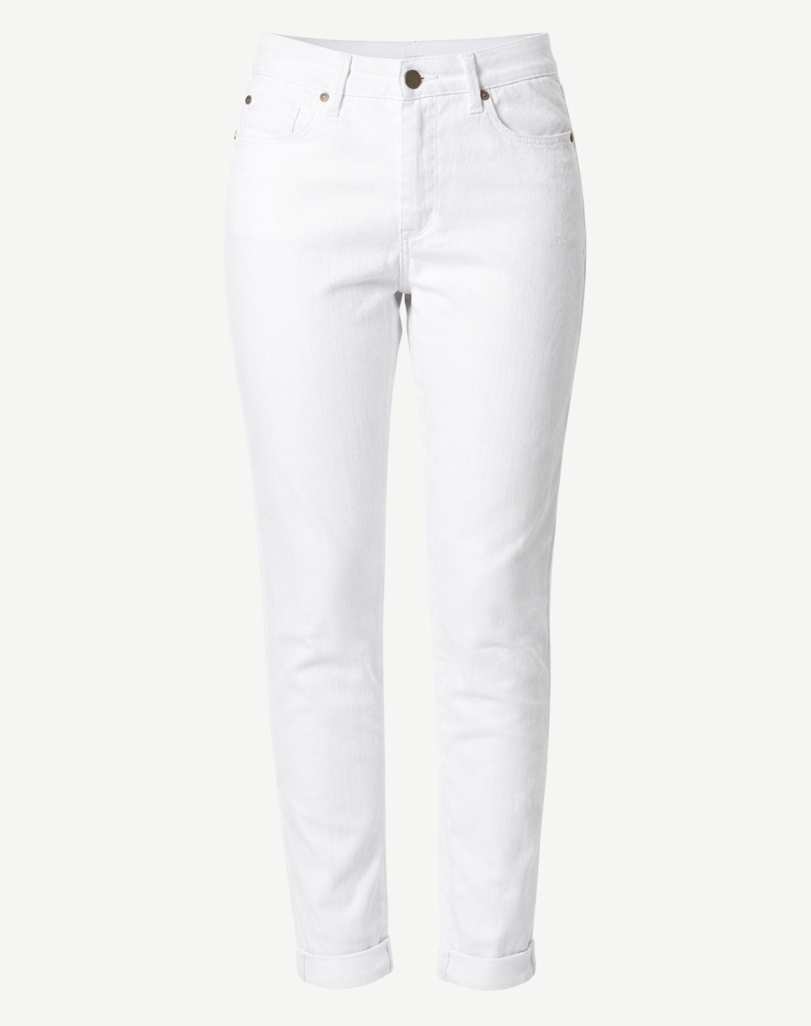 White Stretch Boyfriend Denim Jeans Corfu Easy Living