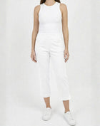 White Essential Stretch Capri Pant