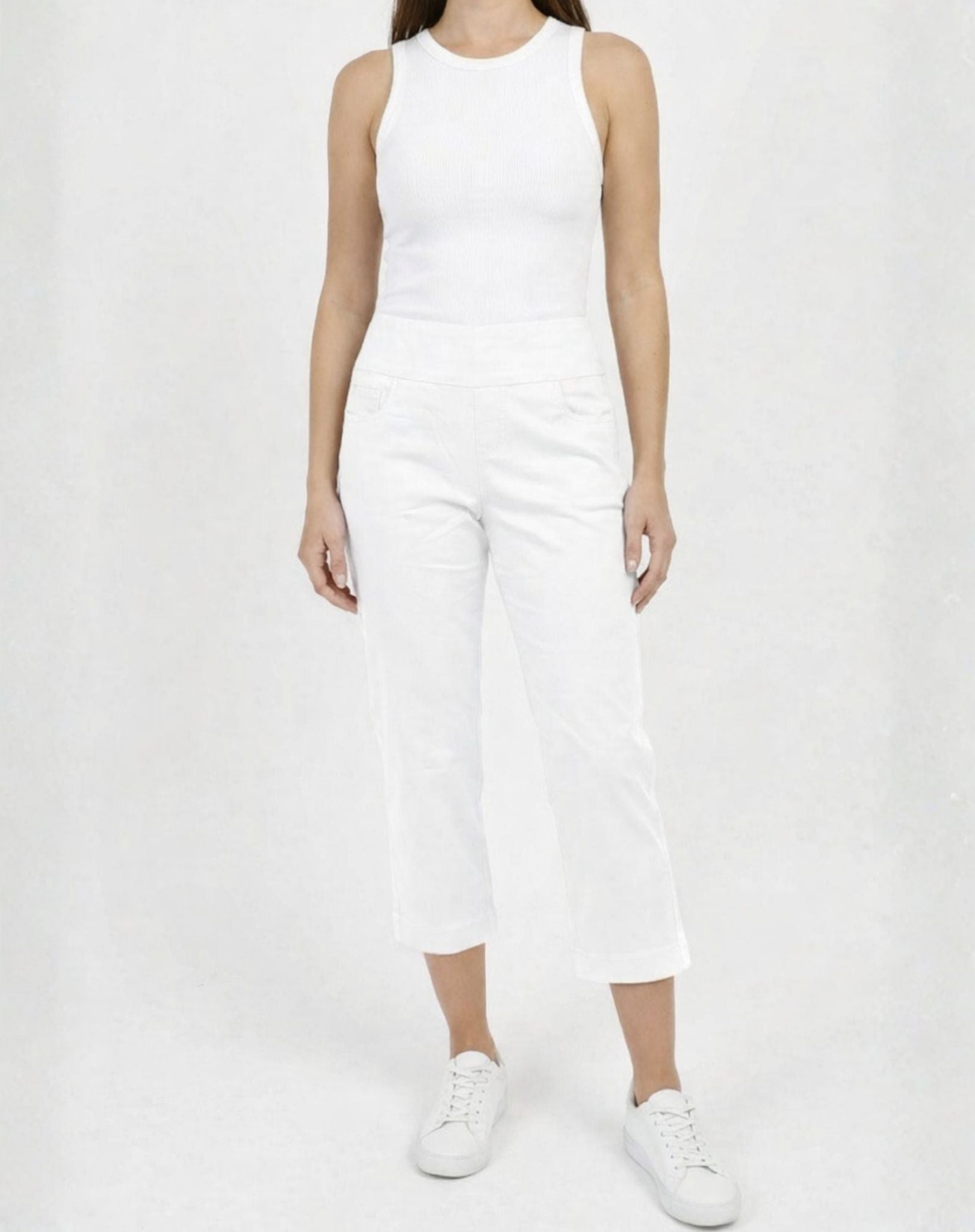 White Essential Stretch Capri Pant Corfu Jeans