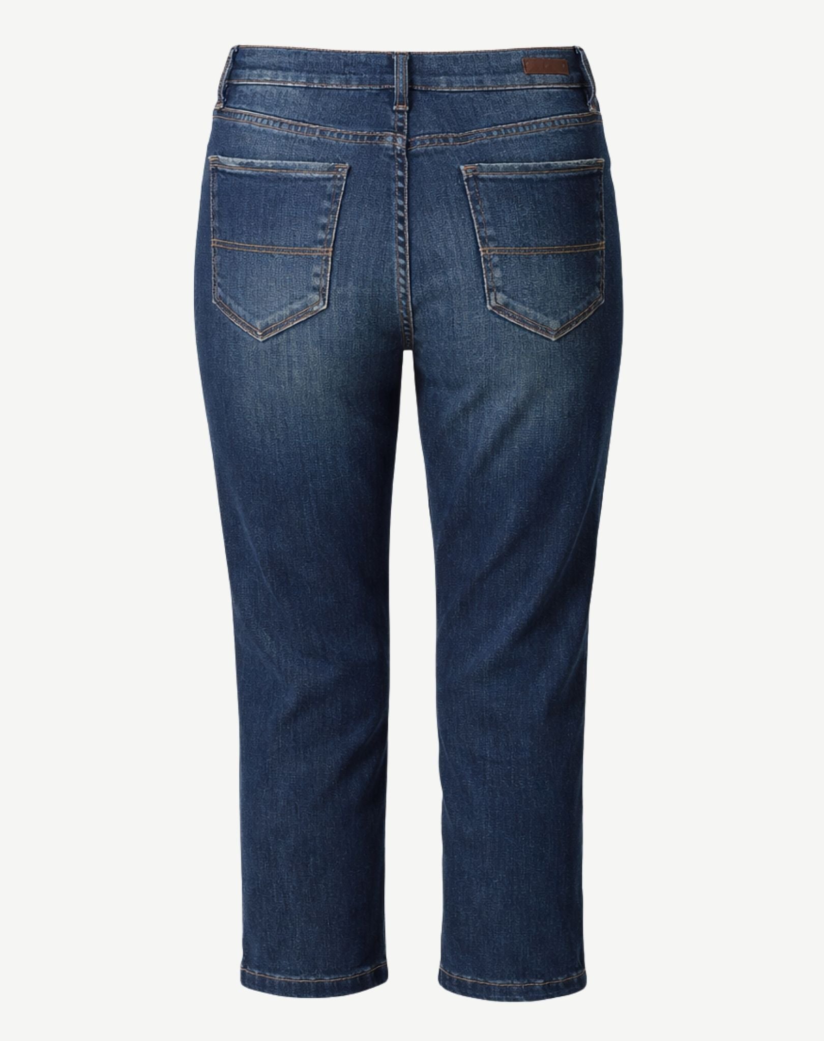 W04B3086 Blue Mix Alina Crop Denim Shorts/Capri Pants Corfu Easy Living