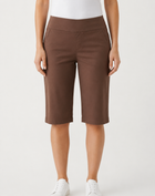 Mocha Essential Stretch Knee-Length Shorts