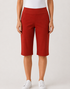 Rust Essential Stretch Knee-Length Shorts