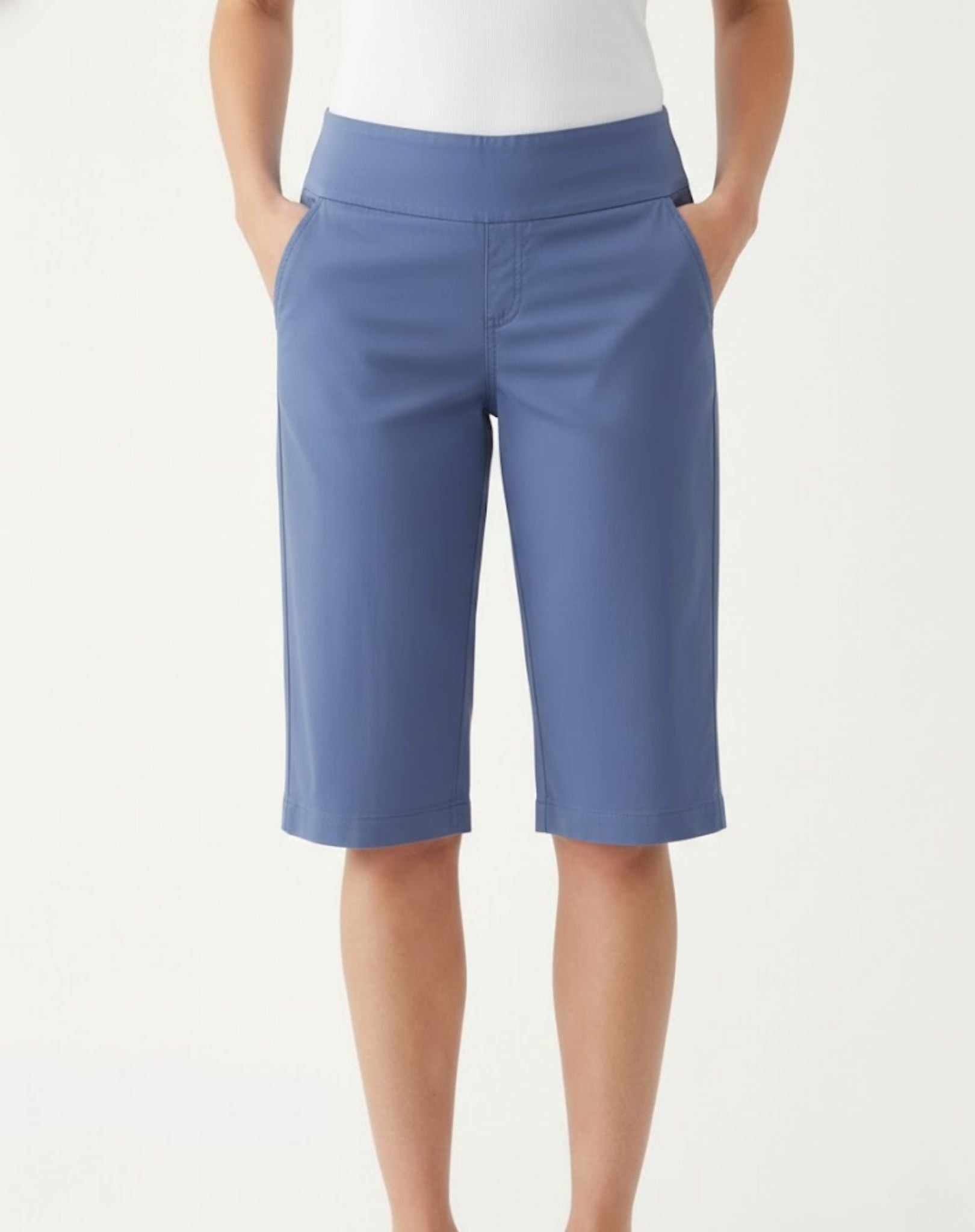 Blue Jean Essential Stretch Knee-Length Shorts Corfu Jeans