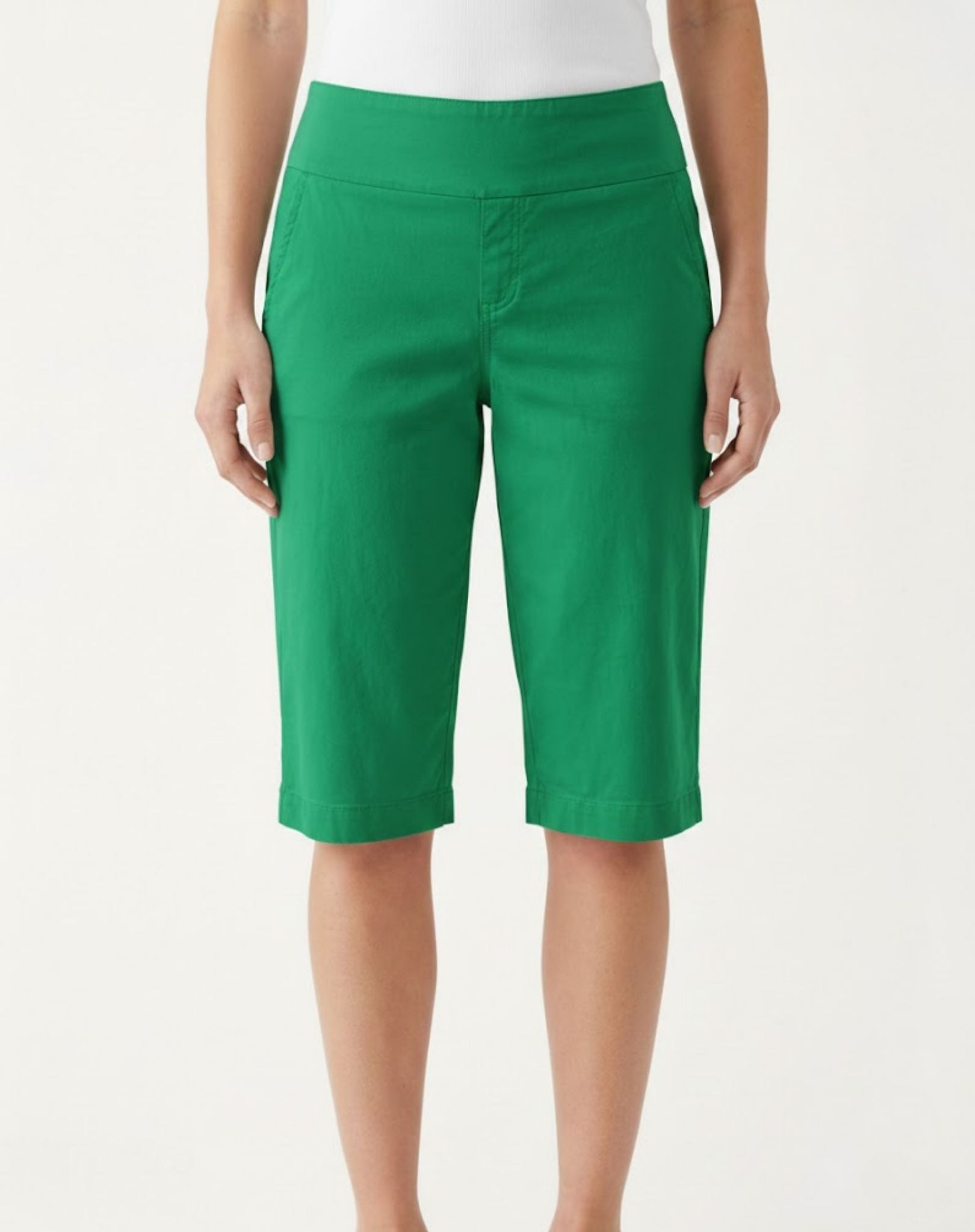 Clover Green Essential Stretch Knee-Length Shorts Corfu Jeans