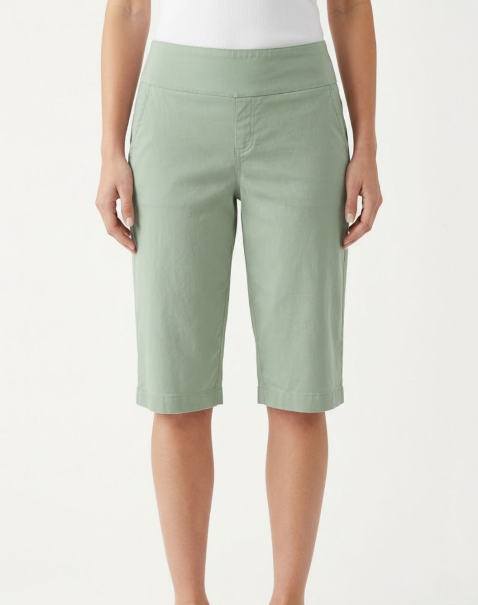 Soft Fern Essential Stretch Knee-Length Shorts Corfu Jeans