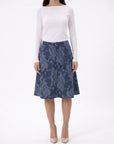 Flower Lace Denim A-Line Skirt Corfu Easy Living