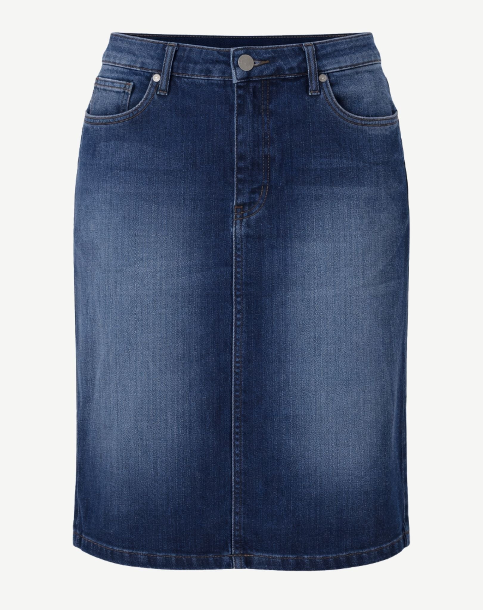 W04B5198 Clara French Blue Denim Skirt Corfu Jeans