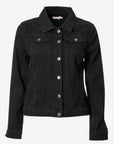 W04B7639 Corfu Black Stretch Womens Denim Jacket Corfu Easy Living