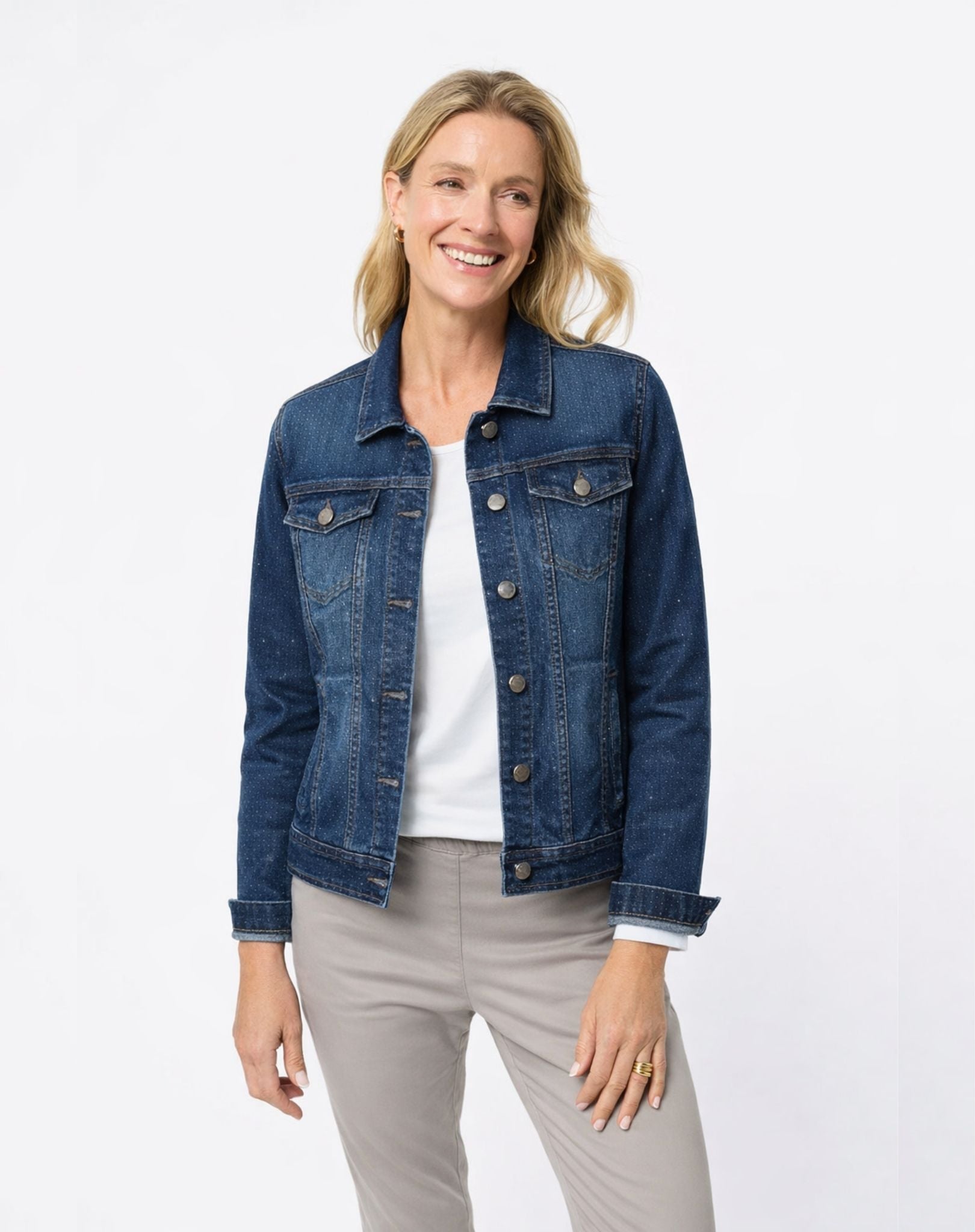 W04B7639 Indigo Denim Jacket Corfu Easy Living