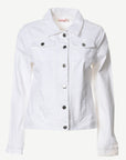 W04B7639 White Stretch Denim Jacket Corfu Easy Living
