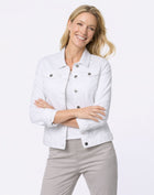 White Stretch Denim Jacket