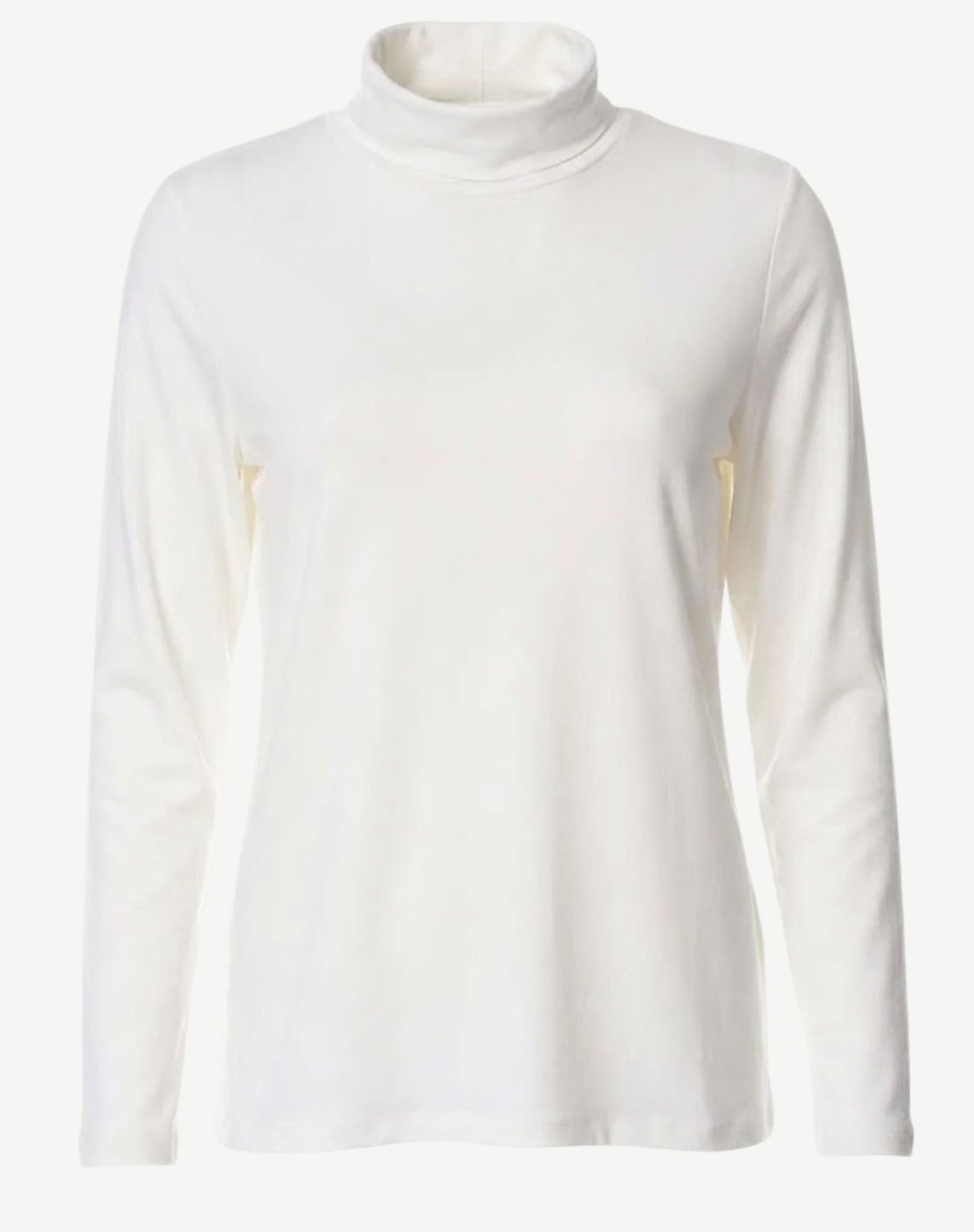 Winter White Long Sleeve Turtleneck Top Corfu Jeans