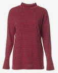 Red Striped Long Sleeve Turtleneck Top Corfu Jeans