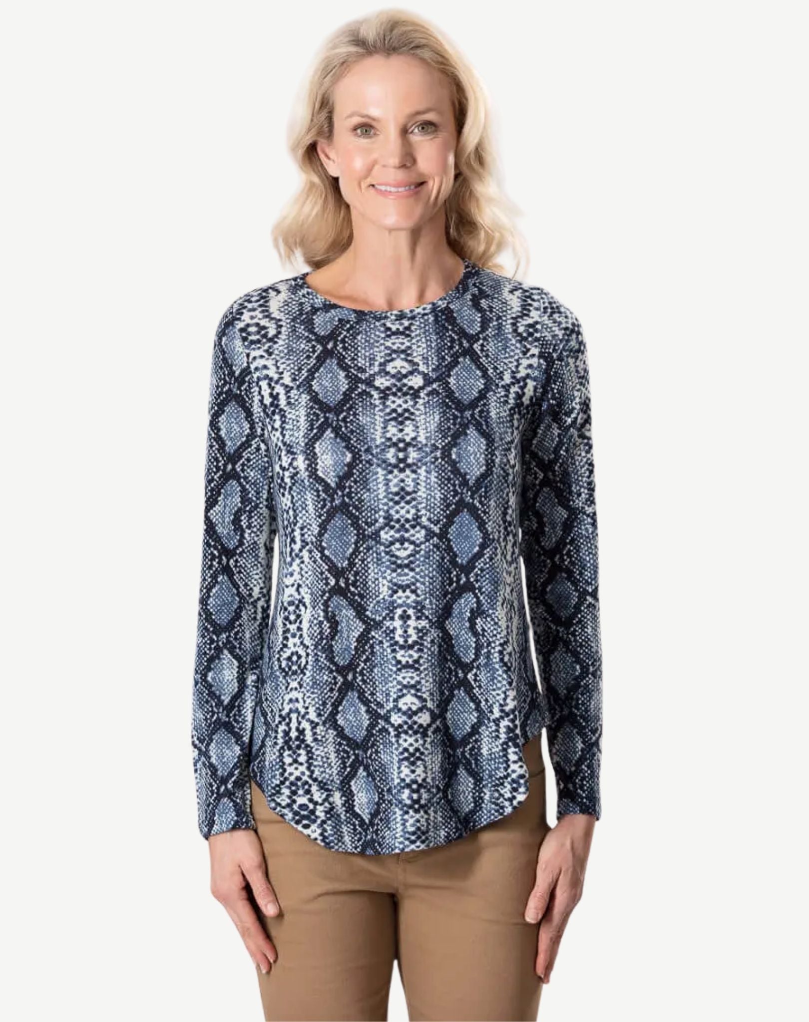 Lake Brushed Stretch Knit Long Sleeve Top Corfu Jeans