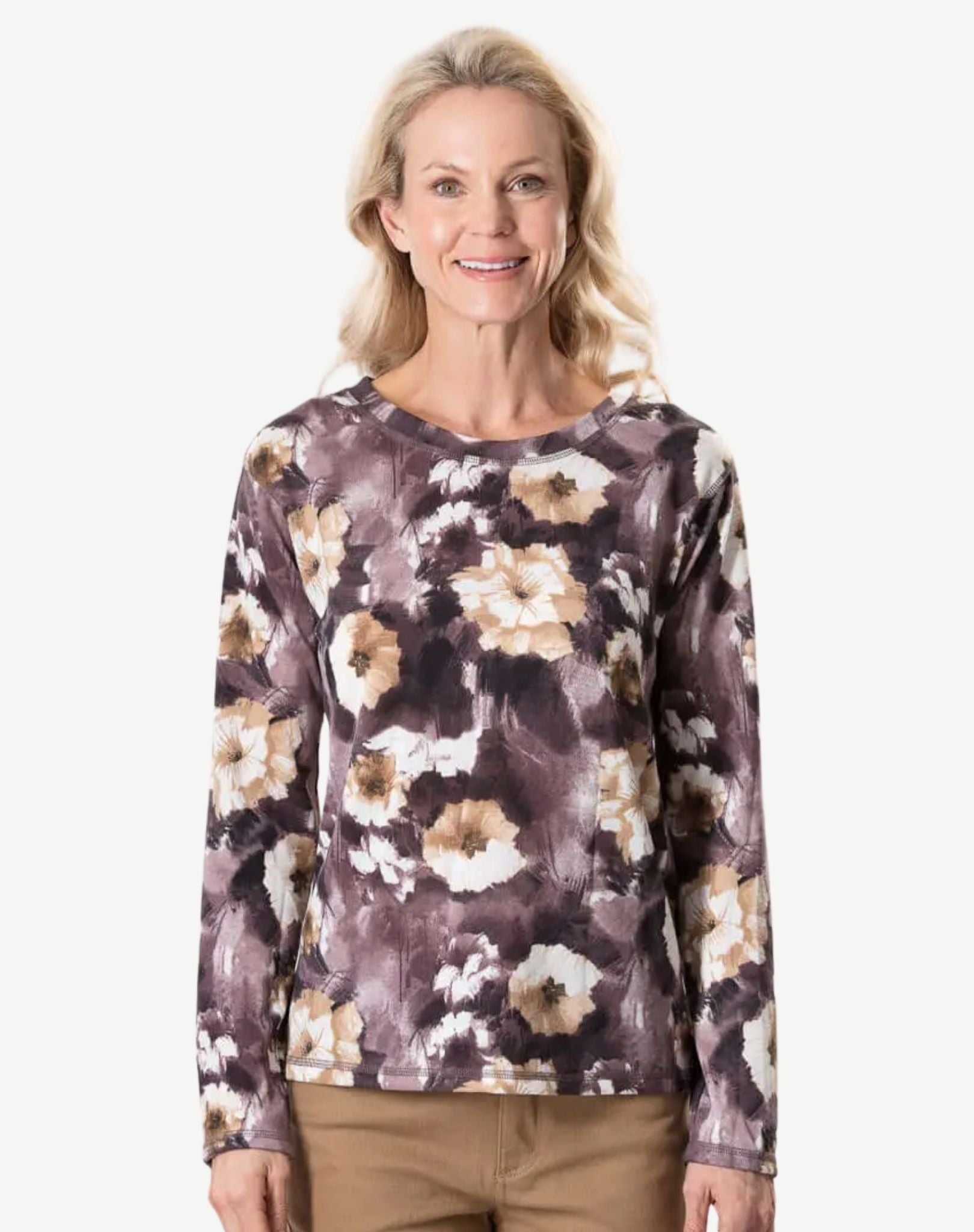 Camel Soft Brushed Knit Long Sleeve Top Corfu Jeans