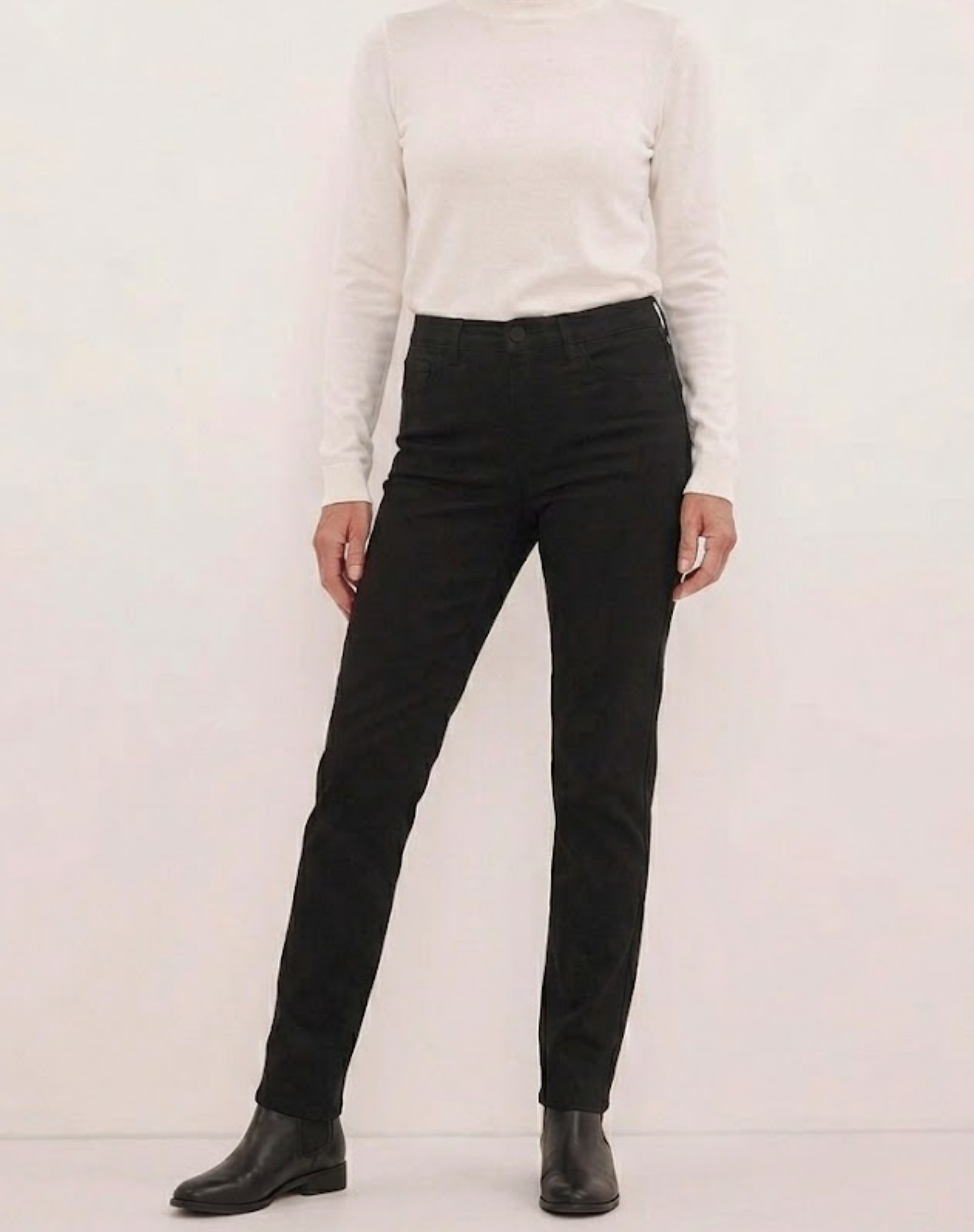Black Stretch Twill Trousers Corfu Jeans