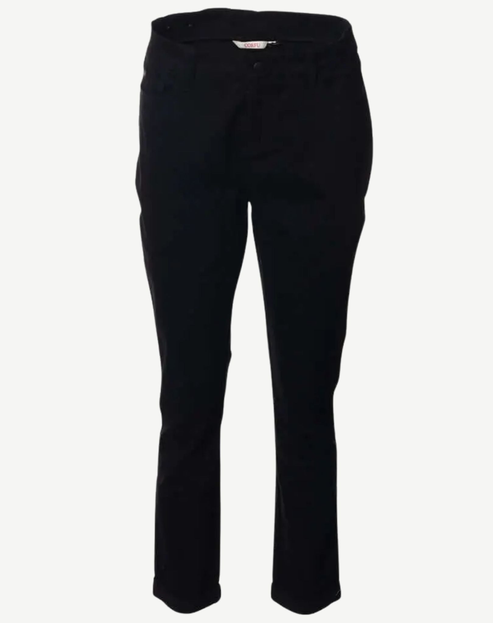Black Stretch Twill Trousers Corfu Jeans