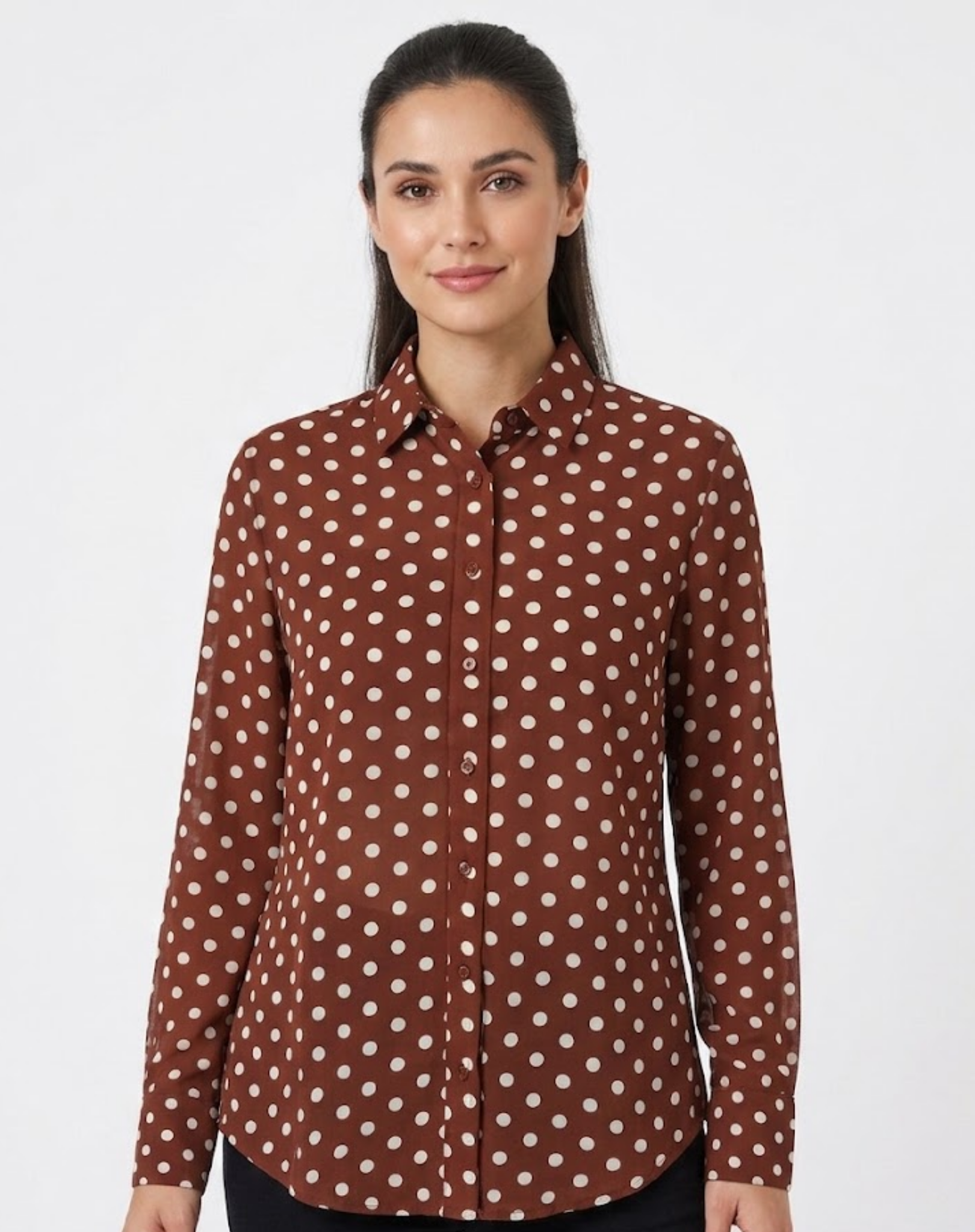 Russett Brown Polka Dot Shirt Corfu Jeans